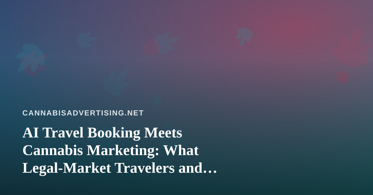 AI Travel Booking Meets Cannabis Marketing: What Legal-Market Travelers and Brands Should Know