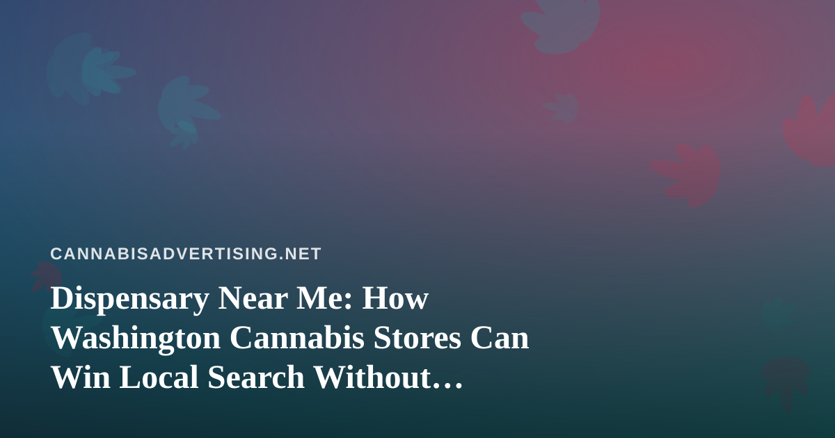 Dispensary Near Me: How Washington Cannabis Stores Can Win Local Search Without Breaking the Rules