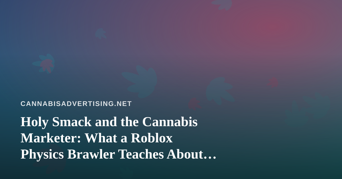 Holy Smack and the Cannabis Marketer: What a Roblox Physics Brawler Teaches About Youth-Adjacent Platforms