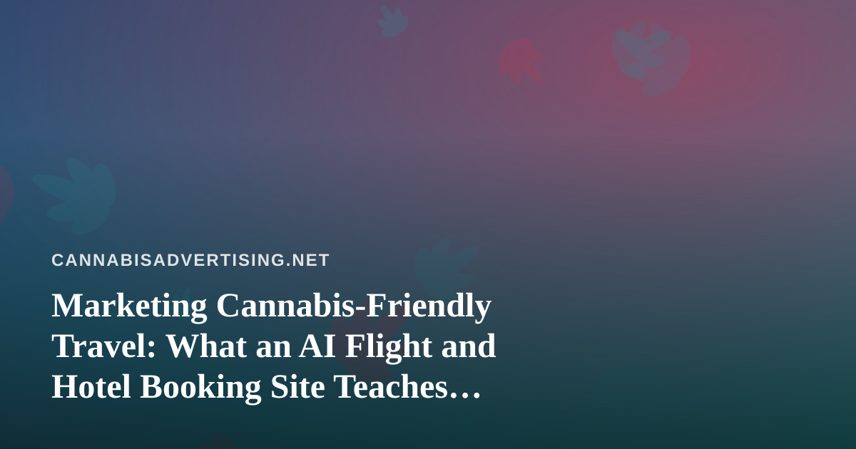 Marketing Cannabis-Friendly Travel: What an AI Flight and Hotel Booking Site Teaches Cannabis Brands