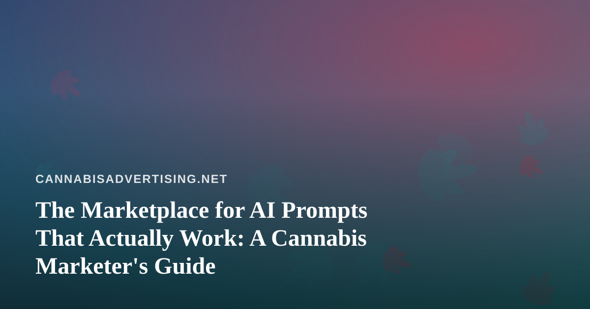 The Marketplace for AI Prompts That Actually Work: A Cannabis Marketer’s Guide