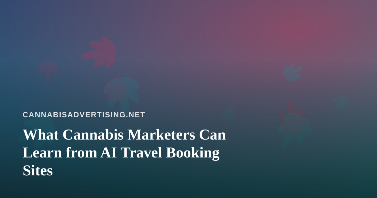 What Cannabis Marketers Can Learn from AI Travel Booking Sites