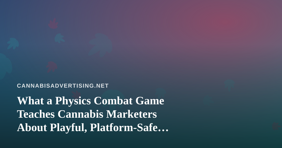 What a Physics Combat Game Teaches Cannabis Marketers About Playful, Platform-Safe Creative