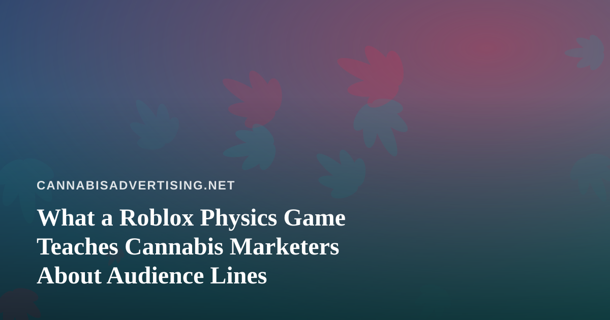 What a Roblox Physics Game Teaches Cannabis Marketers About Audience Lines
