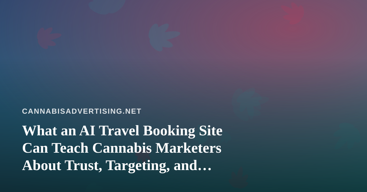 What an AI Travel Booking Site Can Teach Cannabis Marketers About Trust, Targeting, and Restricted Categories